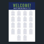 BAR MITZVAH SEATING CHART 18 tables navy green<br><div class="desc">by kat massard >>> WWW.SIMPLYSWEETPAPERIE.COM <<< - - - - - - - - - - - - - - - - A SEATING CHART is not only classy it is very handy to let your guest's know exactly where they are seated for your event. This is a lot simpler...</div>