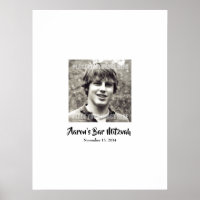 Bar Mitzvah Sign In Party Board Poster