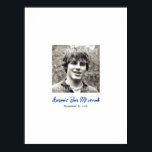 Bar Mitzvah Sign In Party Board Poster<br><div class="desc">Sign in party poster for a Bar Mitzvah. Customize with your photo and name of boy. Use a marker to write messages at the party. Thank you for looking at Happy Foods Designs!</div>