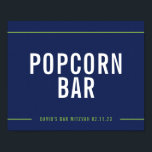 BAR MITZVAH SIGNAGE simple modern navy green Poster<br><div class="desc">by kat massard >>> WWW.SIMPLYSWEETPAPERIE.COM <<< - - - - - - - - - - - - - - - - Table signage for your event for Drinks, Candy Bar etc - pop in a frame or stick to edge of the table Setup as a template it is simple...</div>
