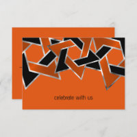 Bar Mitzvah Silver Orange Black Star of David