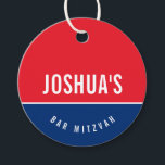 BAR MITZVAH simple modern blue red football Favour Tags<br><div class="desc">by kat massard >>> https://linktr.ee/simplysweetpaperie <<<
A simple,  personalized tag just perfect for favour tags for your special event.</div>