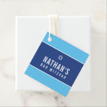 BAR MITZVAH simple modern plain star royal blue Favour Tags<br><div class="desc">by kat massard >>> https://linktr.ee/simplysweetpaperie <<<
A simple,  personalized tag just perfect for favour tags for your special event.</div>