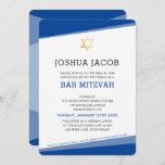 BAR MITZVAH simple modern royal blue gold star Invitation<br><div class="desc">by kat massard >>> www.simplysweetPAPERIE.com <<< A simple, yet classy design for your son's BAT MITZVAH celebration. Wow your friends and family with this little number ;D Setup as a template it is simple for you to add your own details, add your photo or hit the customize button and you...</div>