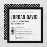 BAR MITZVAH simple modern typography black white Invitation<br><div class="desc">by kat massard >>> kat@simplysweetPAPERIE.com <<< CONTACT ME for custom wording or to add any lines in Hebrew Love the design, but would like to see some changes - another colour scheme, product, add a photo or adapted for a different occasion - no worries simply contact me - I am...</div>