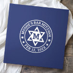 Bar mitzvah Star of David blue any colour monogram Guest Book<br><div class="desc">Bar mitzvah guest books featuring a foil Star of David with the boy's monogram initial,  and name and date around the star.</div>