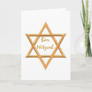 Bar Mitzvah/Star of David Card