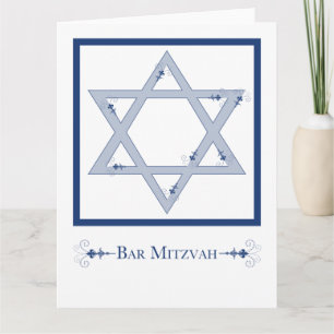 bar mitzvah (star of david elegance) card