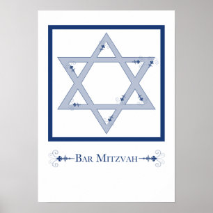 bar mitzvah (star of david elegance) poster