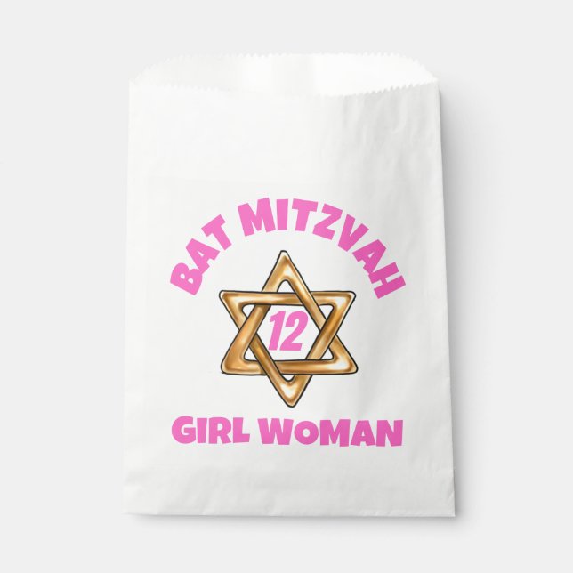 Bar Mitzvah Star of David  Favour Bag (Front)