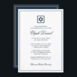 Bar Mitzvah Star of David Simple Frames Invitation<br><div class="desc">Composed of elegant serif and cursive script typography on frame with a star of David.

This is designed by Select Party Supplies,  exclusive for Zazzle.

Available here:
http://www.zazzle.com/selectpartysupplies</div>
