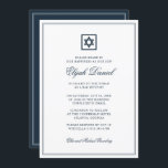 Bar Mitzvah Star of David Simple Frames Invitation<br><div class="desc">Composed of elegant serif and cursive script typography on frame with a star of David.

This is designed by Select Party Supplies,  exclusive for Zazzle.

Available here:
http://www.zazzle.com/selectpartysupplies</div>