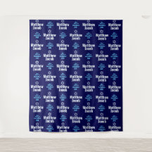 Bar Mitzvah Step and Repeat Party Backdrop