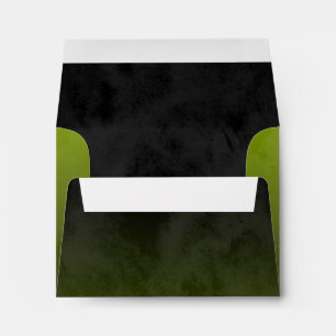 Bar Mitzvah Stylish Lime Green Star of David Ombre Envelope