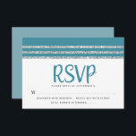Bar Mitzvah Teal Silver Tallit Script Modern Bold RSVP Card<br><div class="desc">Be proud, rejoice and celebrate this milestone of your favourite Bar Mitzvah with this cool, unique, modern, personalized RSVP insert card for your event! Bold, dusty teal blue green script typography, Star of David and a dusty teal blue green and silver glitter striped tallit inspired graphic overlay a simple, white...</div>