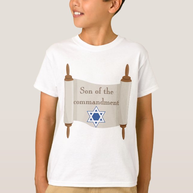 Bar Mitzvah Torah Scroll Son of the Commandment T-Shirt (Front)