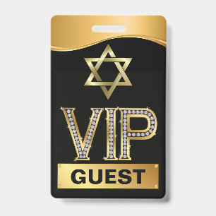 Bar Mitzvah VIP Lanyard BADGE - See Back