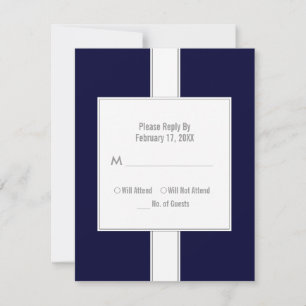 Bar or Bat Mitzvah Reply Cards {Dark Blue}