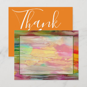 Bar or Bat Mitzvah Thank You Card Colourful Lines