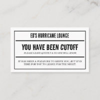 Bar Pub Cutoff Cards