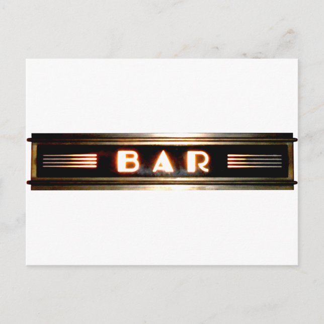 Bar Sign Postcard (Front)