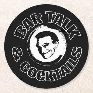 Bar Talk & Cocktails Logo Coaster