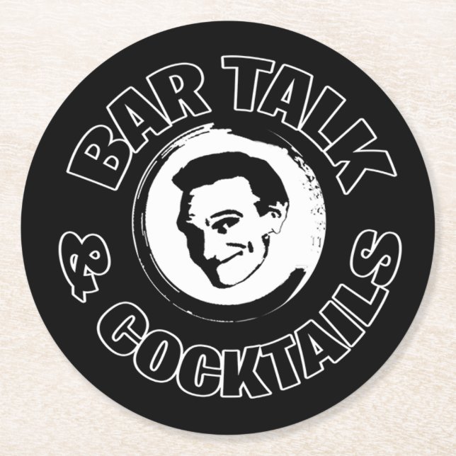 Bar Talk & Cocktails Logo Coaster (Front)