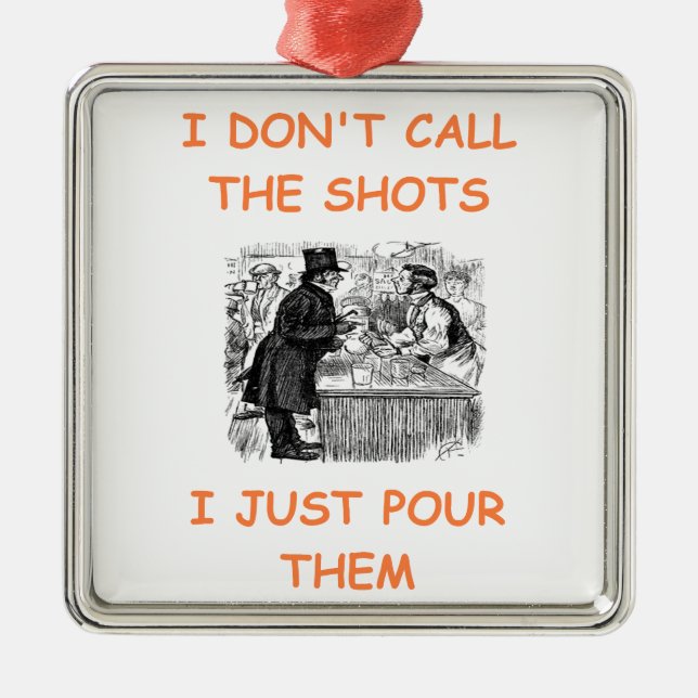 bar tender metal ornament (Front)