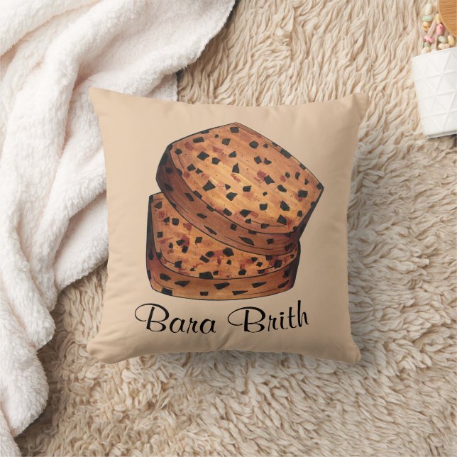 Bara Brith Wales Welsh Bread Fruit Loaf Baking Throw Pillow (Blanket)