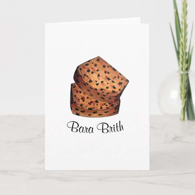 Bara Brith Welsh Speckled Bread Fruit Loaf UK Food Card (Front)