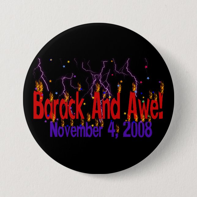 Barack and Awe 3 Inch Round Button (Front)