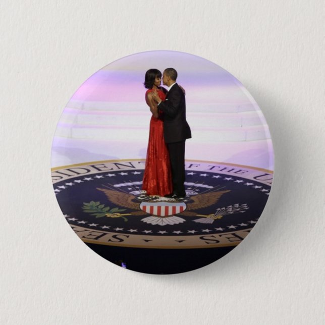 Barack and Michelle Obama 2 Inch Round Button (Front)