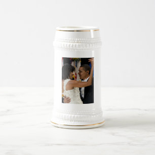 Barack and Michelle Obama Beer Stein