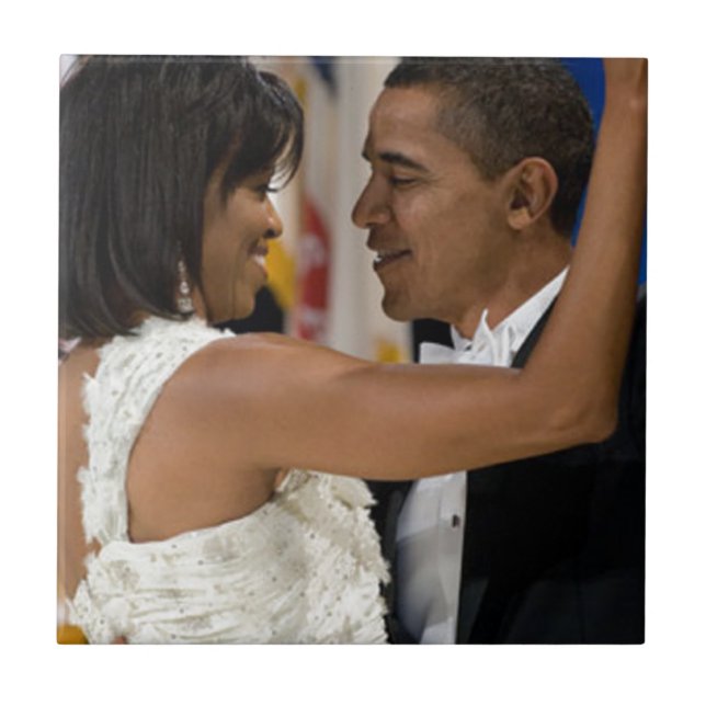 Barack and Michelle Obama Tile (Front)