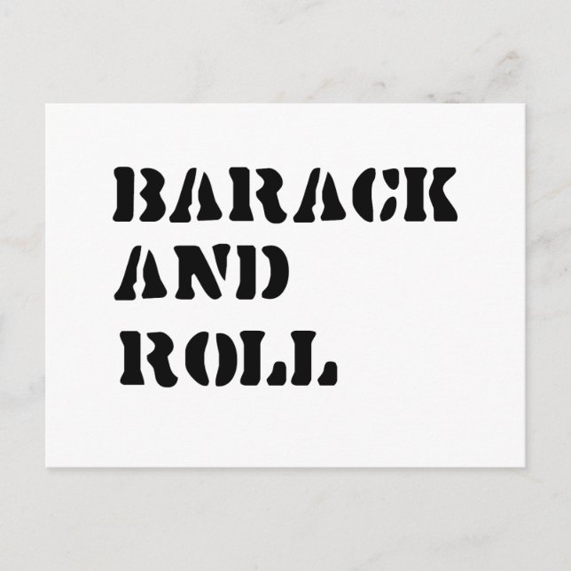 Barack and Roll Postcard (Front)