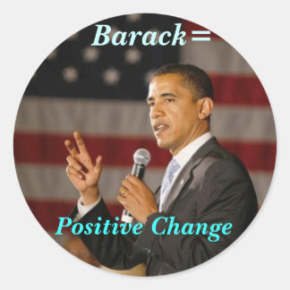 Barack = autocollant Changement positif