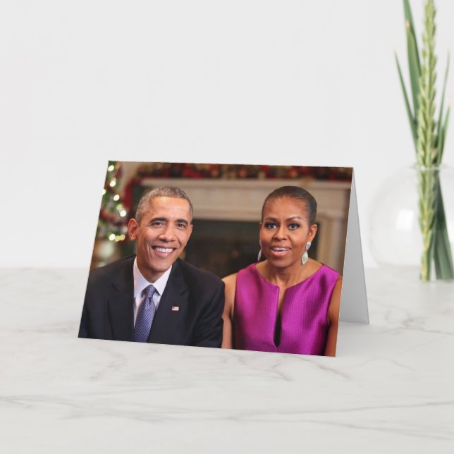 Barack et Michelle 2014 WA - Carte de voeux (Devant)