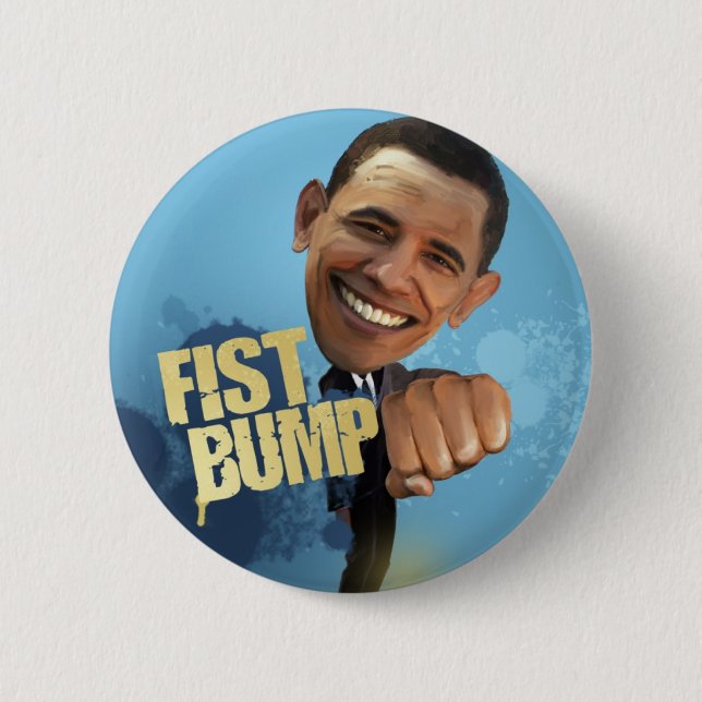 Barack Fist Bump 2 Inch Round Button (Front)