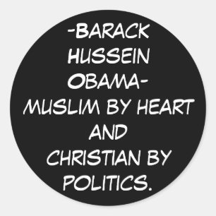 -Barack HusseinObama-muslim by hea... - Customized Classic Round Sticker