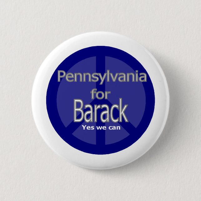 Barack in PA 2 Inch Round Button (Front)
