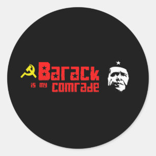 Barack is my Comrade Classic Round Sticker