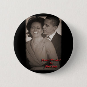 BARACK & MICHELLE OBAMA BUTTON