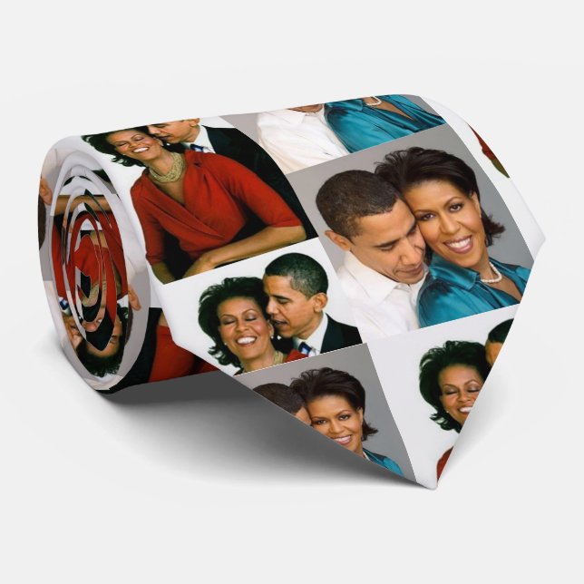 BARACK & MICHELLE OBAMA TIE (Rolled)