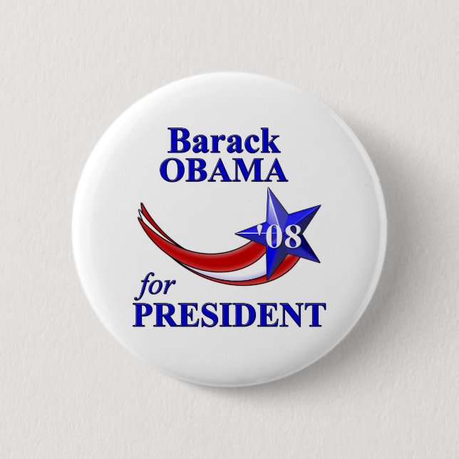 Barack Obama 08 2 Inch Round Button (Front)
