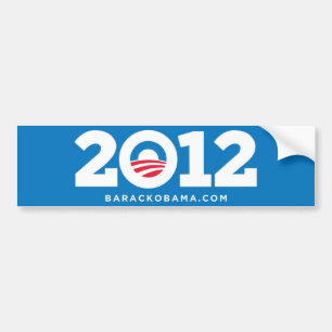 Barack Obama 2012 (Blue) Bumper Sticker