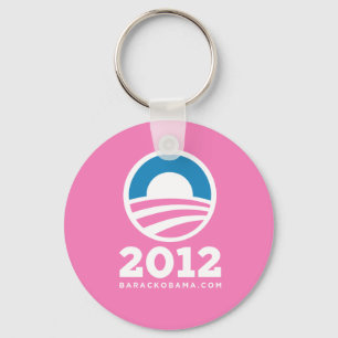 Barack Obama 2012 "O" Logo (Pink) Keychain