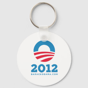 Barack Obama 2012 "O" (White) Keychain