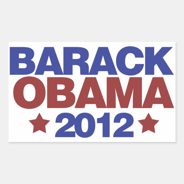 Barack Obama 2012 Sticker (Front)