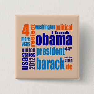 Barack Obama 2012 Tag Cloud Button