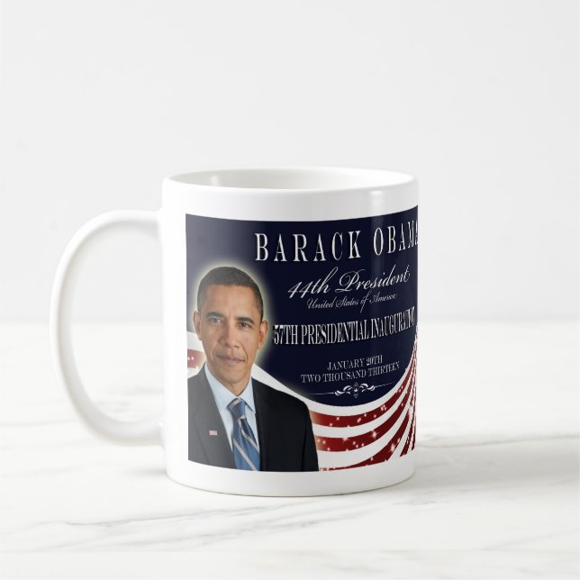 Barack Obama 2013 Inauguration Commemorative Mug (Left)